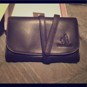 J Peterman leather clutch wallet